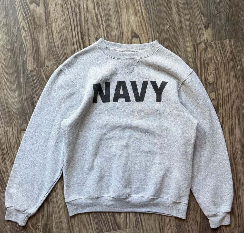 Soffe US Navy Crewneck Sweatshirt Gray Size Medium